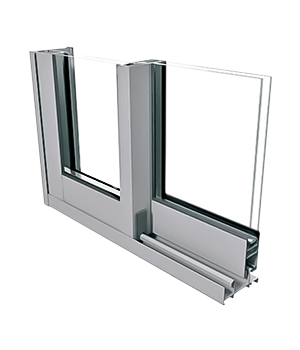 Corte técnico do perfil SAPA Softslide Fria em Alumínio